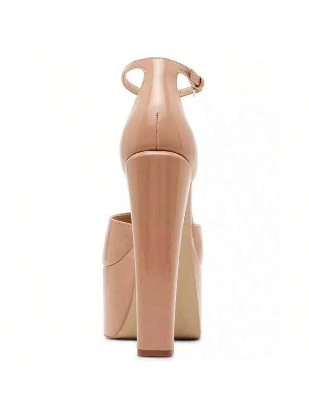 Steve Madden Nude Tan Platform Ankle-Strap Heels